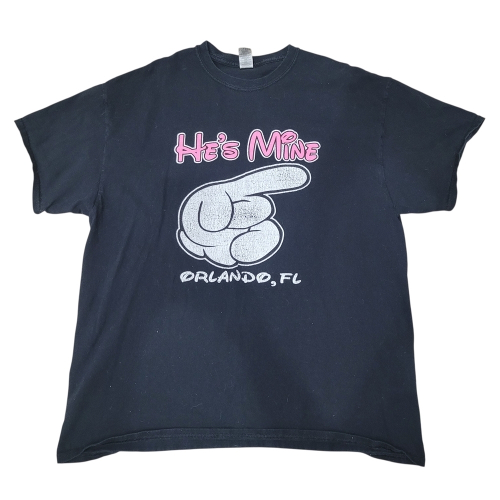 Vintage Mickey Mouse Funny Graphic Black Tee T-shirt Size: XL